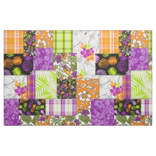 Aloha Patchwork Hawaiian Tropische Prints - Violet Stof (Fat Quarter)