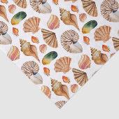 Aloha! Patroon van tropische zeeschelpen Tissuepapier (Detail)