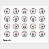 Aloha Penguin Ronde Sticker (Vel)