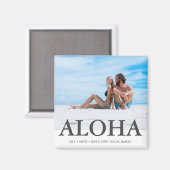 Aloha Photo Hawaii Wedding Save the Date Magneet (Voorkant / Achterkant)