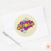 Aloha Pickleball Ronde Sticker (Envelop)