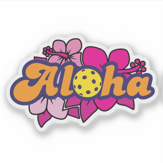 Aloha Pickleball Sticker (Voorkant)