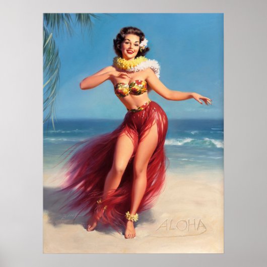 Aloha Pin Up Poster (Voorkant)