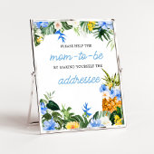 Aloha Pineapple Baby Shower Envelope Station Sign Poster