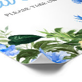 Aloha Pineapple Baby Shower Favors Sign Poster (Hoek)