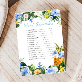 Aloha Pineapple Baby Shower Word Scramble Game