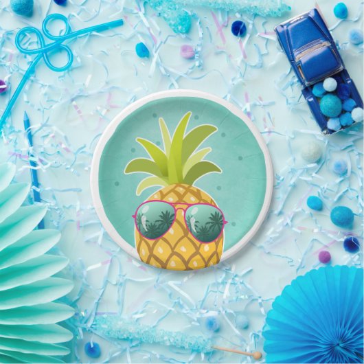 Aloha Pineapple Birthday Paper Bord Tropische Luau (Feest)