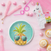 Aloha Pineapple Birthday Paper Bord Tropische Luau (Feest)