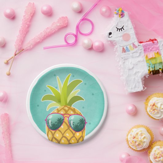 Aloha Pineapple Birthday Paper Bord Tropische Luau (Feest)