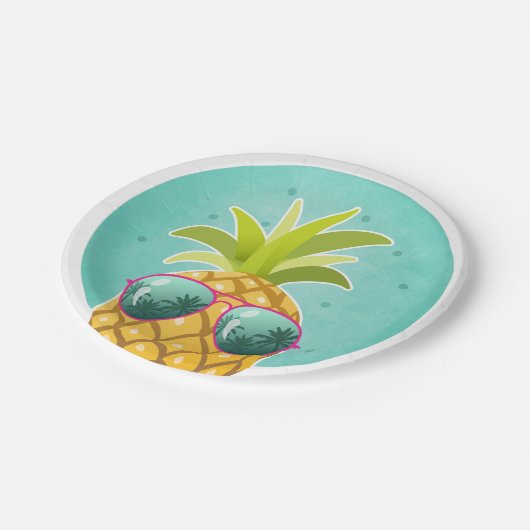 Aloha Pineapple Birthday Paper Bord Tropische Luau (Gekanteld)