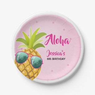Aloha Pineapple Birthday Paper Bord Tropische Luau