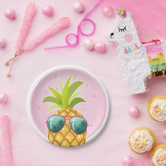 Aloha Pineapple Birthday Paper Bord Tropische Luau (Feest)