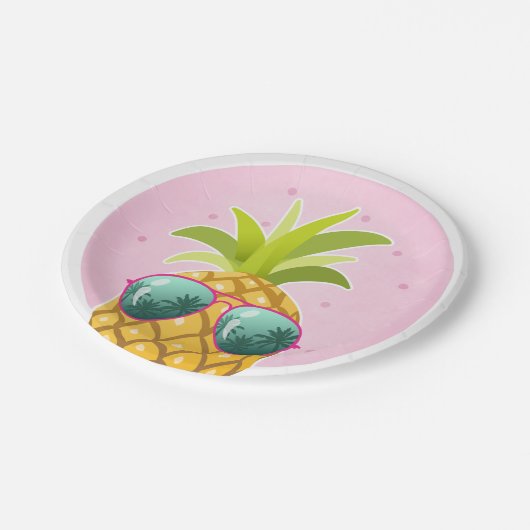 Aloha Pineapple Birthday Paper Bord Tropische Luau (Gekanteld)