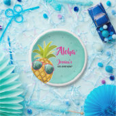 Aloha Pineapple Birthday Paper Bord Tropische Luau (Feest)
