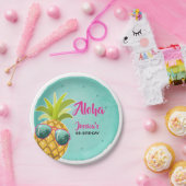 Aloha Pineapple Birthday Paper Bord Tropische Luau (Feest)