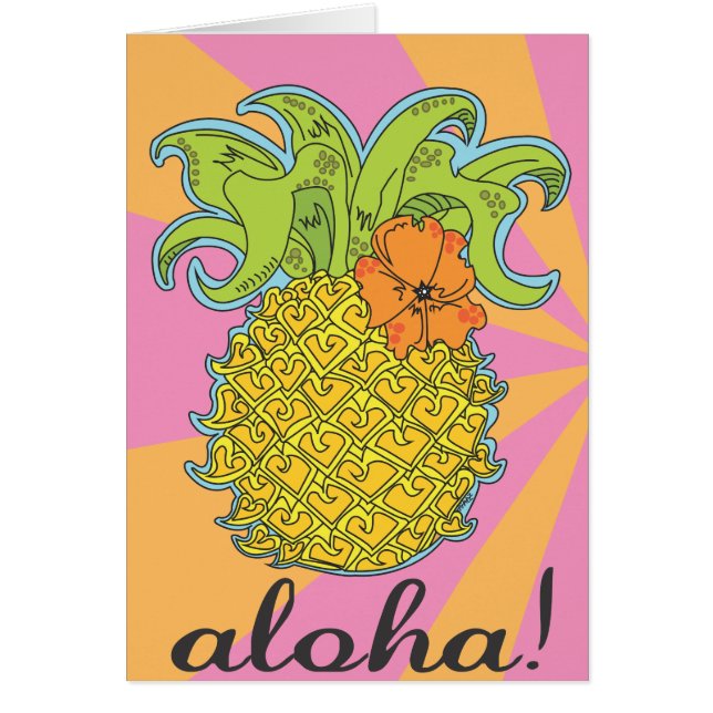 Aloha Pineapple Card (Voorkant)