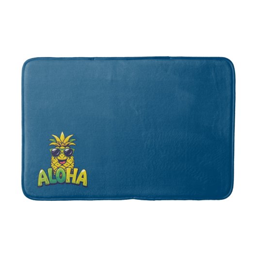 Aloha Pineapple Collectie Blauwgroen Badmat (Voorkant)