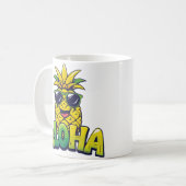 Aloha Pineapple Collectie Blauwgroen Koffie Mok (Voorkant links)