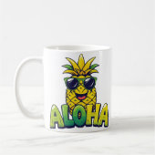 Aloha Pineapple Collectie Blauwgroen Koffie Mok (Links)