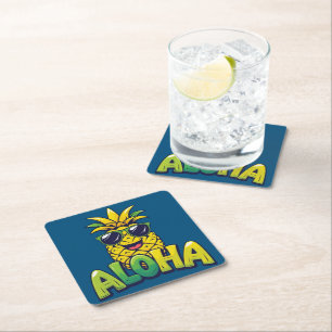 Aloha Pineapple Collectie Blauwgroen Onderzetter