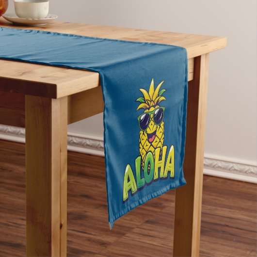 Aloha Pineapple Collectie Blauwgroen Tafelloper (Voorbeeld)