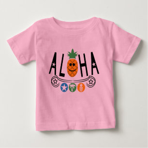 Aloha Pineapple Design - Baby Fine Jersey T-Shirt