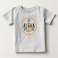Aloha Pineapple Design - Baby Fine Jersey T-Shirt