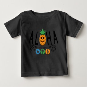 Aloha Pineapple Design - Baby Fine Jersey T-Shirt