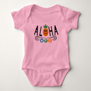 Aloha Pineapple Design - Baby Jersey Bodysuit