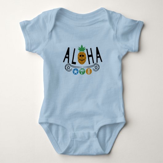 Aloha Pineapple Design - Baby Jersey Bodysuit (Voorkant)