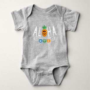 Aloha Pineapple Design - Baby Jersey Bodysuit