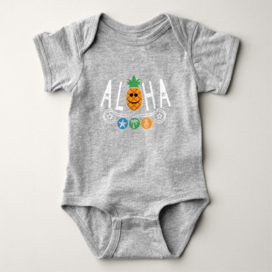 Aloha Pineapple Design - Baby Jersey Bodysuit (Voorkant)