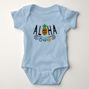 Aloha Pineapple Design - Baby Jersey Bodysuit