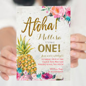 Aloha Pineapple eerste verjaardag uitnodiging