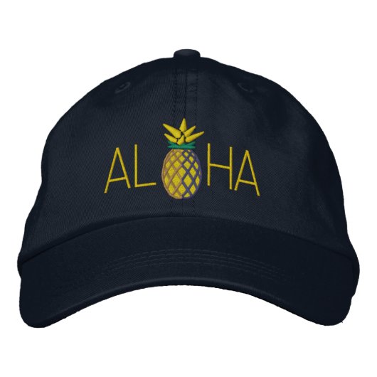 Aloha Pineapple Embroidery Graphic on Pet (Voorkant)