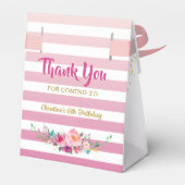 Aloha Pineapple Floral Birthday Favor Box Bedankdoosjes (Achterkant)