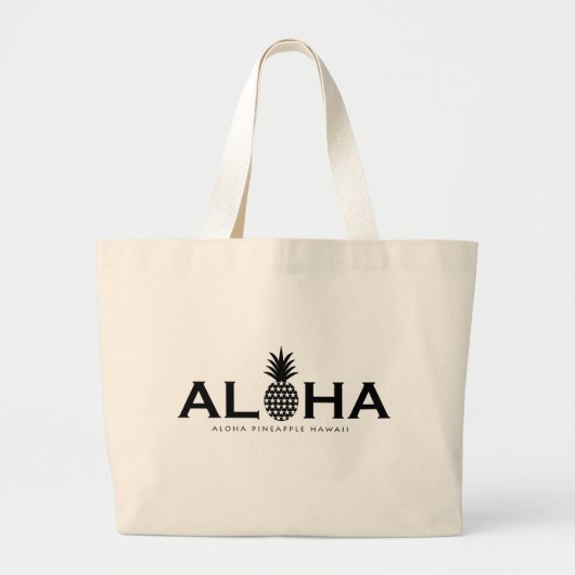 ALOHA PINEAPPLE HAWAII GROTE TOTE BAG (Voorkant)