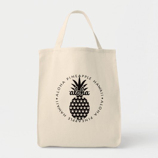 aloha pineapple hawaii shoppingbag tote bag (Voorkant)