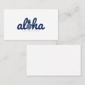 Aloha pineapple LogoColor-Navy Visitekaartje (Voorkant / Achterkant)