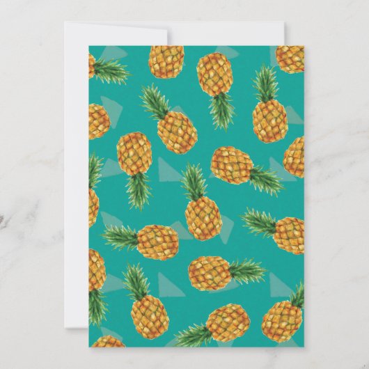 Aloha Pineapple Luau Birthday Uitnodiging (Achterkant)