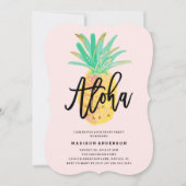 Aloha Pineapple Party Invitation Kaart (Voorkant)