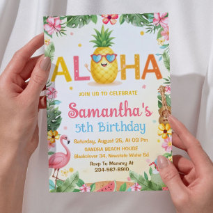 Aloha Pineapple Party Uitnodiging