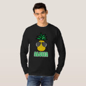 Aloha Pineapple Sunbril Hawaiian Tiki T-shirt (Voorkant volledig)