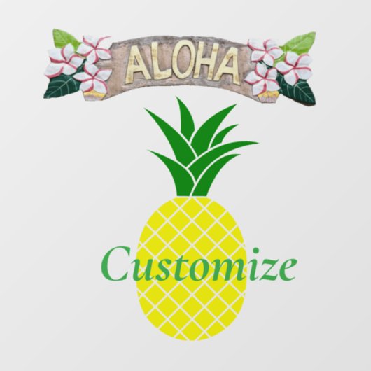 Aloha Pineapple Thunder_Cove Raamsticker (Vel)