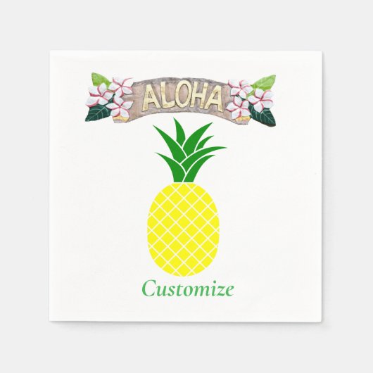 Aloha Pineapple Thunder_Cove Servet (Voorkant)