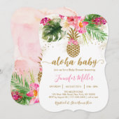 Aloha Pineapple Tropisch Baby shower Kaart (Voorkant / Achterkant)