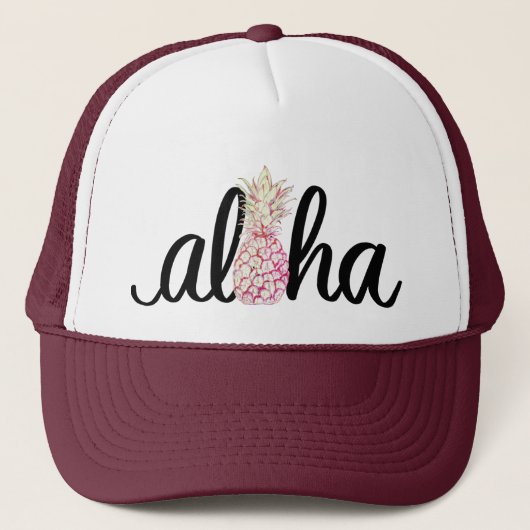 Aloha Pineapple Trucker Hat Pet (Voorkant)