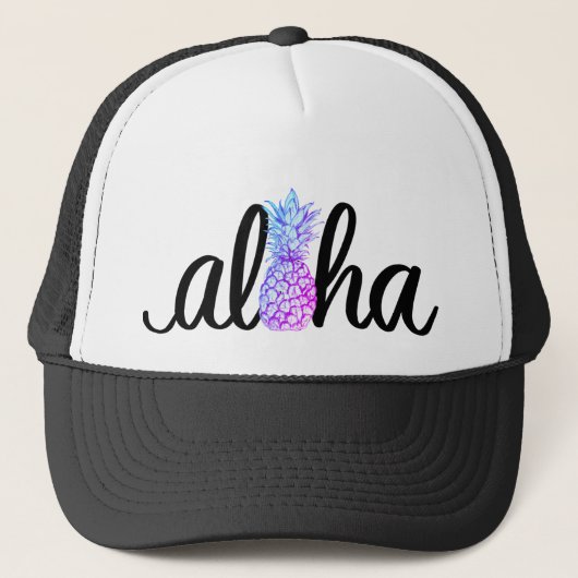 Aloha Pineapple Trucker Hat Trucker Pet (Voorkant)