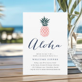 Aloha Pineapple Welkomstwoord Binnenkomst Kaart