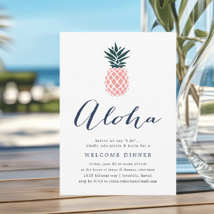 Aloha Pineapple Welkomstwoord Binnenkomst Kaart